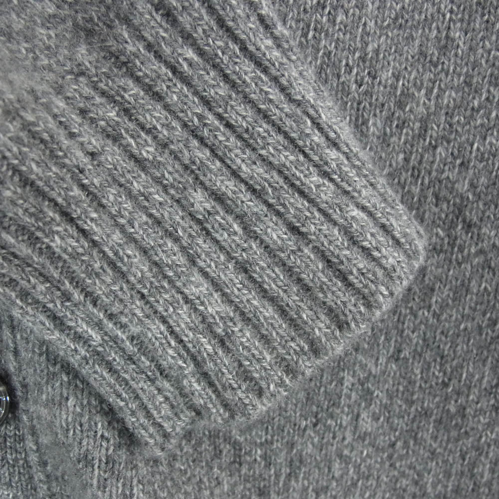 AMI PARIS アミパリス HKC127.005 DE COEUR ウール カシミア カシミヤ Vネック カーディガン グレー系 L【中古】