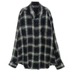 MINEDENIM マインデニム 2403-5003-97-022 Distortion Ombre Check L.Western SH ディストーション オンブレチェック 長袖 ウエスタン シャツ ブラック系 2【中古】