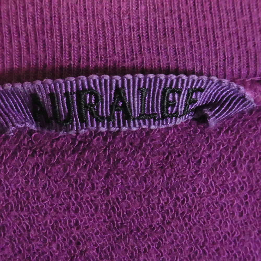 AURALEE オーラリー 23SS A23SP025M クルーネック スウェット トレーナー パープル系 M【中古】