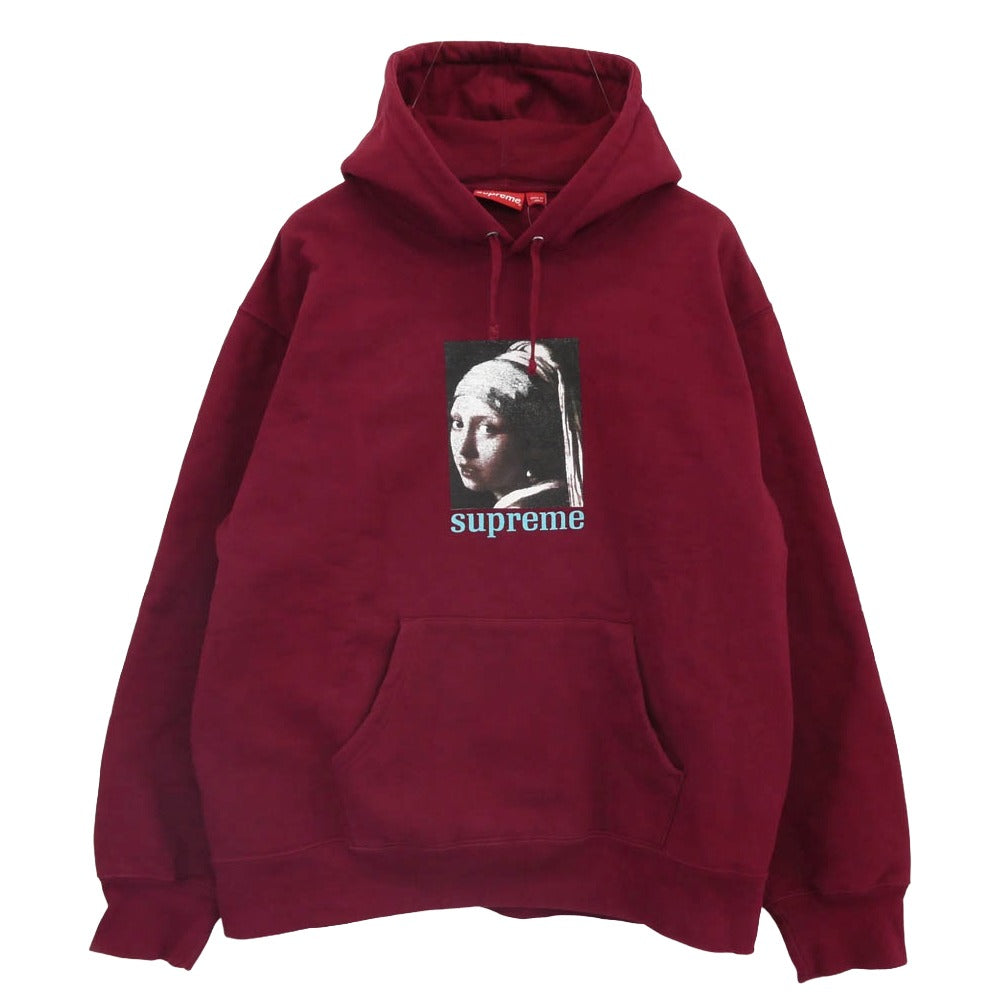 Supreme シュプリーム 20AW Pearl Hooded Sweatshirt パールプリント プルオーバー パーカー フーディー ワインレッド系 XL【中古】