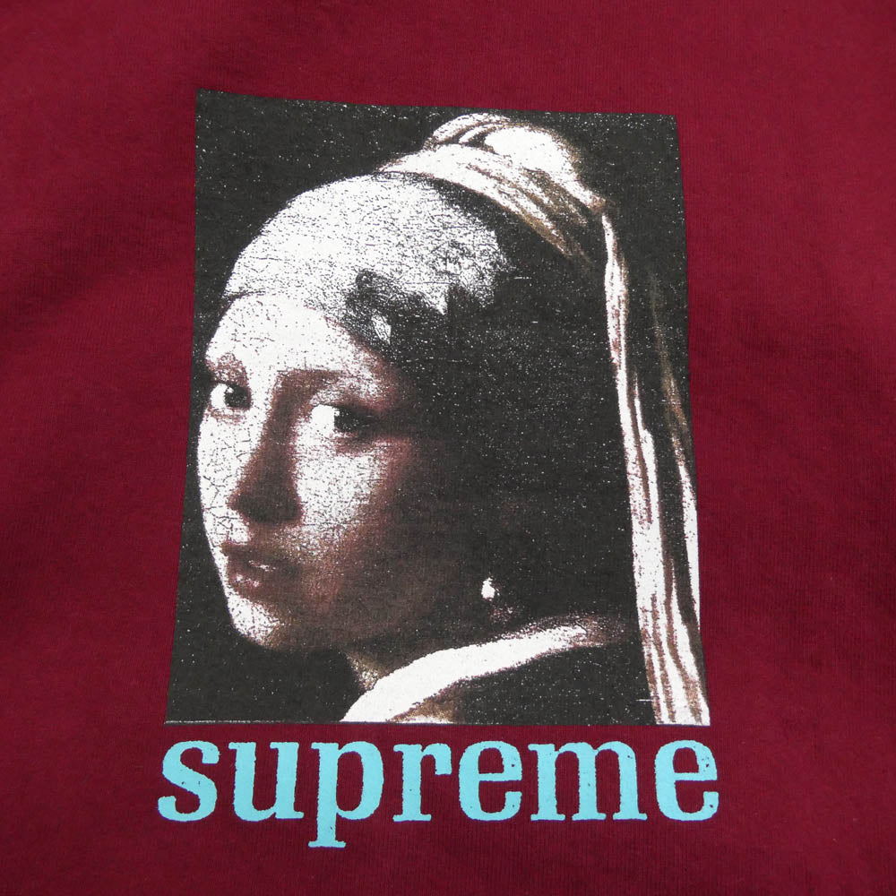 Supreme シュプリーム 20AW Pearl Hooded Sweatshirt パールプリント プルオーバー パーカー フーディー ワインレッド系 XL【中古】