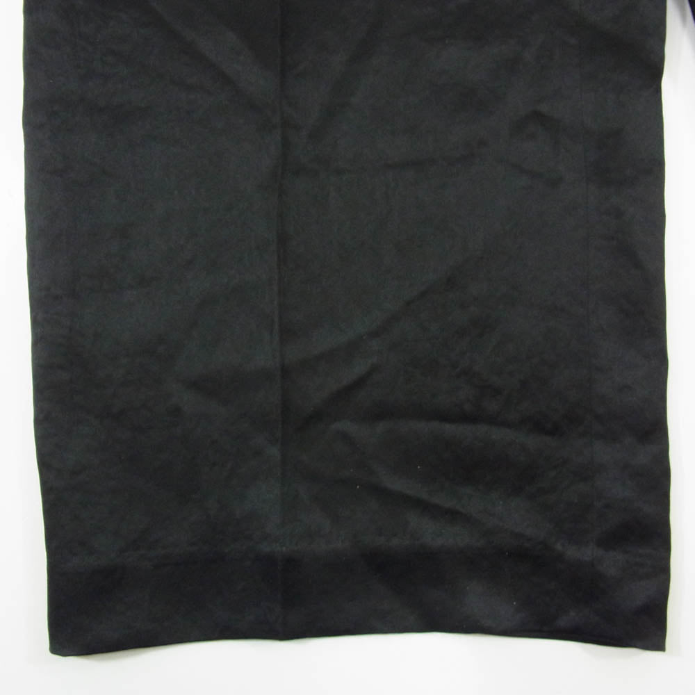 ヘヨン ボトムス 無地 トリアセテート ワイド スラックス ブラック系 S【中古】