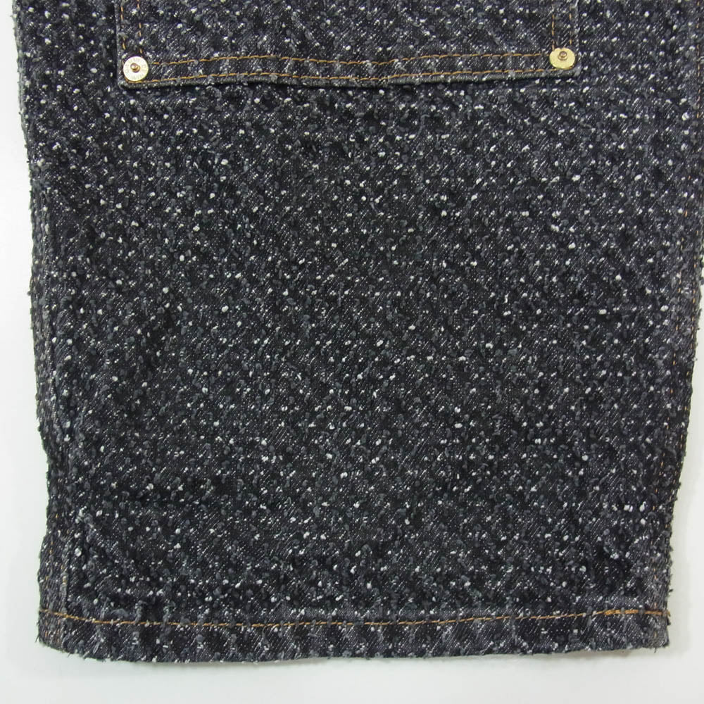 ガニー J1617 Fluffy Denim Carpenter Jeans ダブルニー カードポケット カーペンター フラッフィー デニムパンツ ブラック系 25【中古】