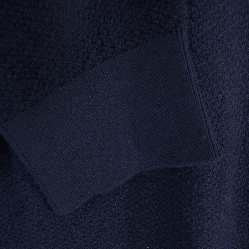 Ermenegildo Zegna エルメネジルドゼニア イタリア製 シルク混コットン ニットポロ ネイビー系 S【中古】