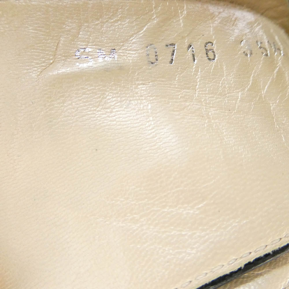 Christian Dior クリスチャンディオール SM0716 ポインテッドトゥ レースアップ レザー パンプス シューズ ブラック系 35.5【中古】