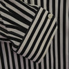 CELINE セリーヌ 2C009327D Classic shirt in large striped cotton with french collar ストライプ クラシック 長袖シャツ ブラック系 ホワイト系 38【中古】