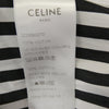 CELINE セリーヌ 2C009327D Classic shirt in large striped cotton with french collar ストライプ クラシック 長袖シャツ ブラック系 ホワイト系 38【中古】