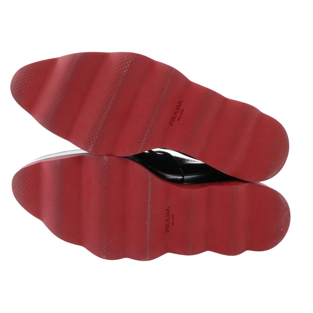 PRADA プラダ ウイングチップ プラットフォーム レザー シューズ ブラック系 35【中古】
