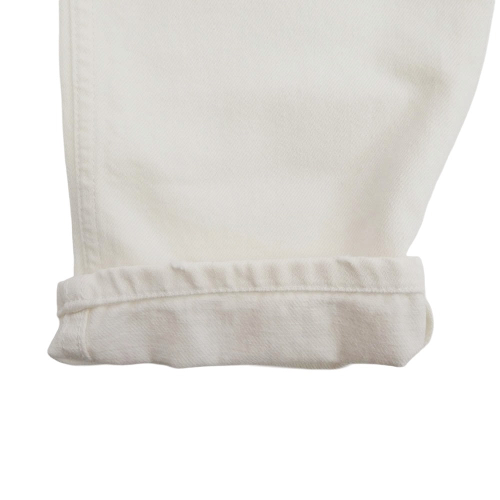 PRADA プラダ GFP497 S231 12PA 三角ロゴプレート付き ホワイトデニムパンツ ホワイト系 25【中古】