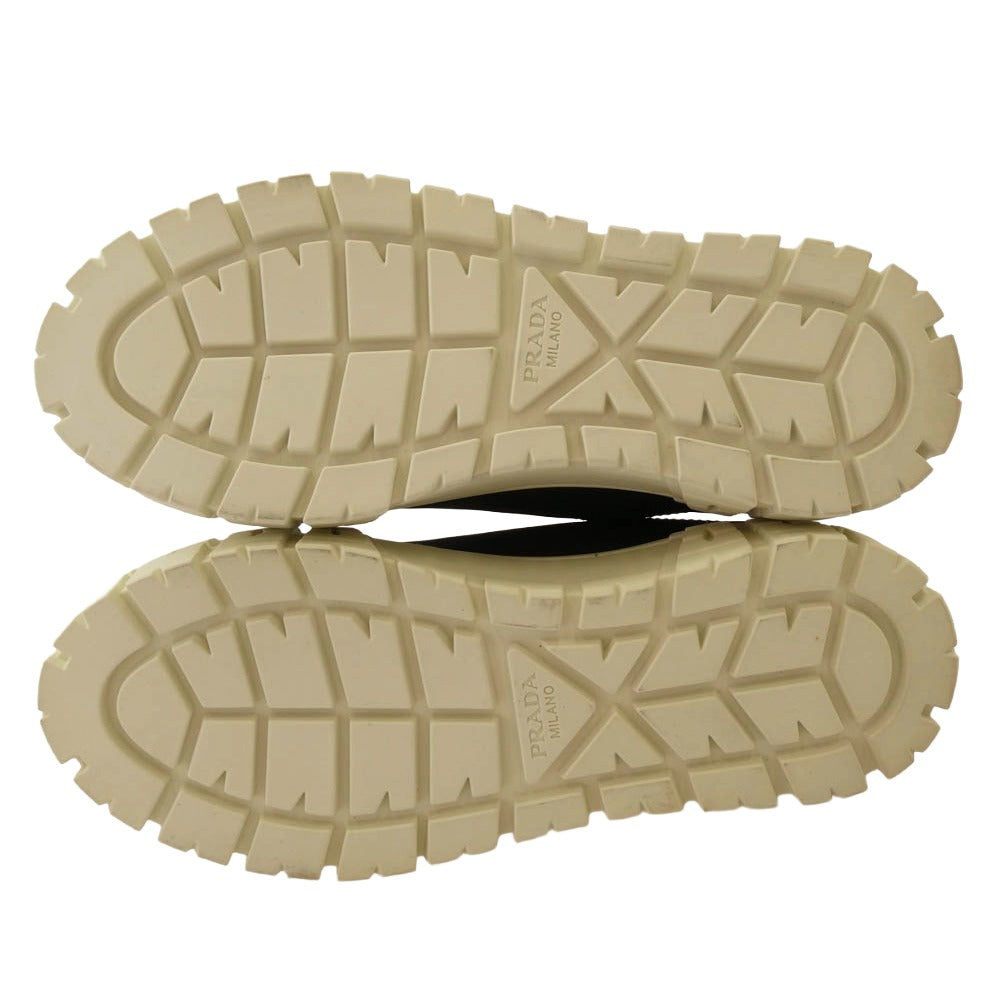 PRADA プラダ 260 Re-Nylon リナイロン ダブルホイール ナイロンギャバジン スニーカー ブラック系 ホワイト系 35.5【中古】