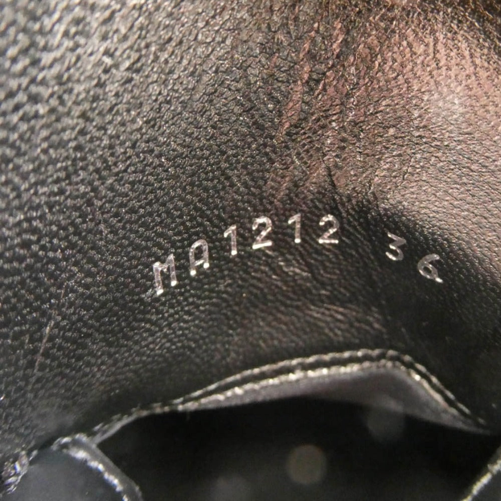 LOUIS VUITTON ルイ・ヴィトン 22AW MA1212 × Yayoi Kusama ヤヨイクサマ 草間彌生 アカデミーライン レザー ローファー シューズ ブラック系 36【中古】