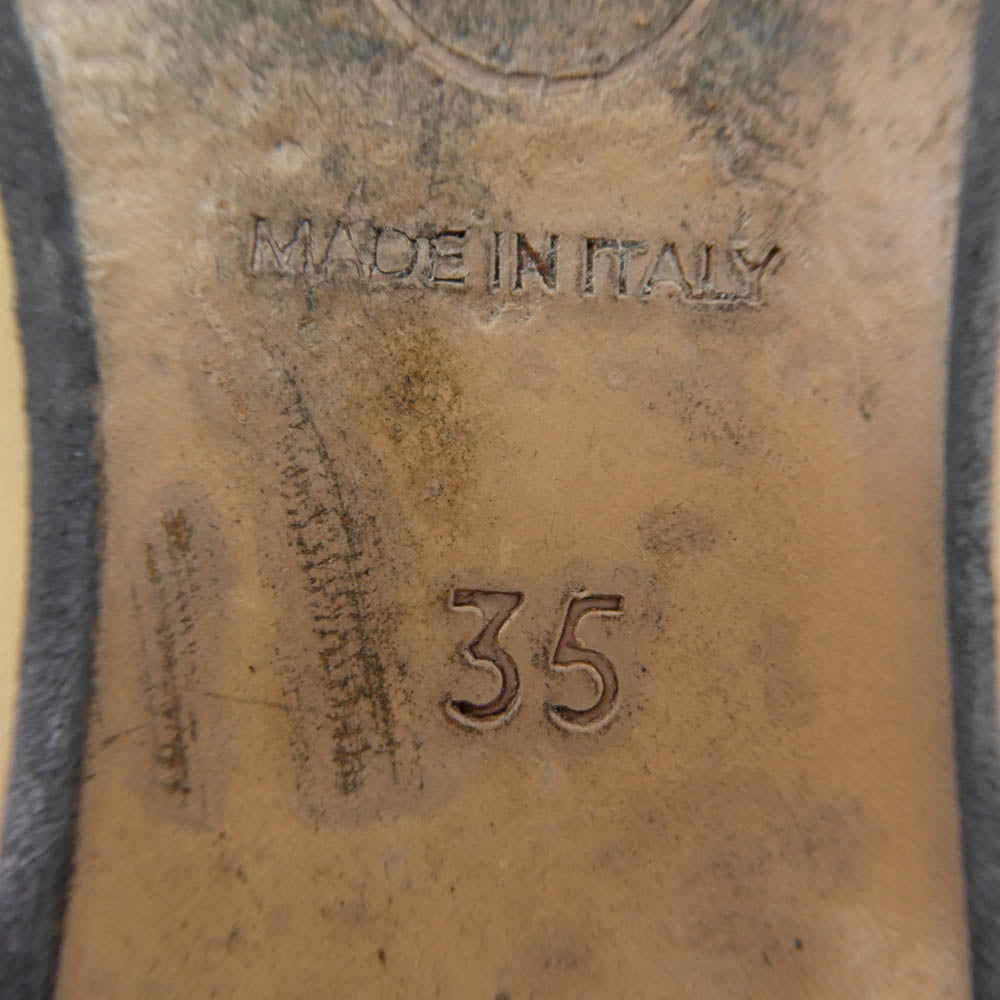 CHANEL シャネル イタリア製 バイカラー ココマーク リボン バレエ フラット シューズ パンプス 35【中古】