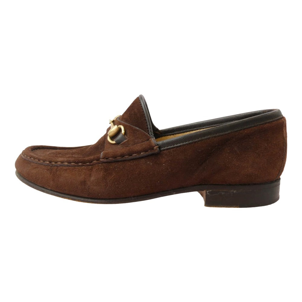 GUCCI グッチ イタリア製 PINOCCHIO ホースビット スウェード ローファー シューズ ブラウン系 35C【中古】