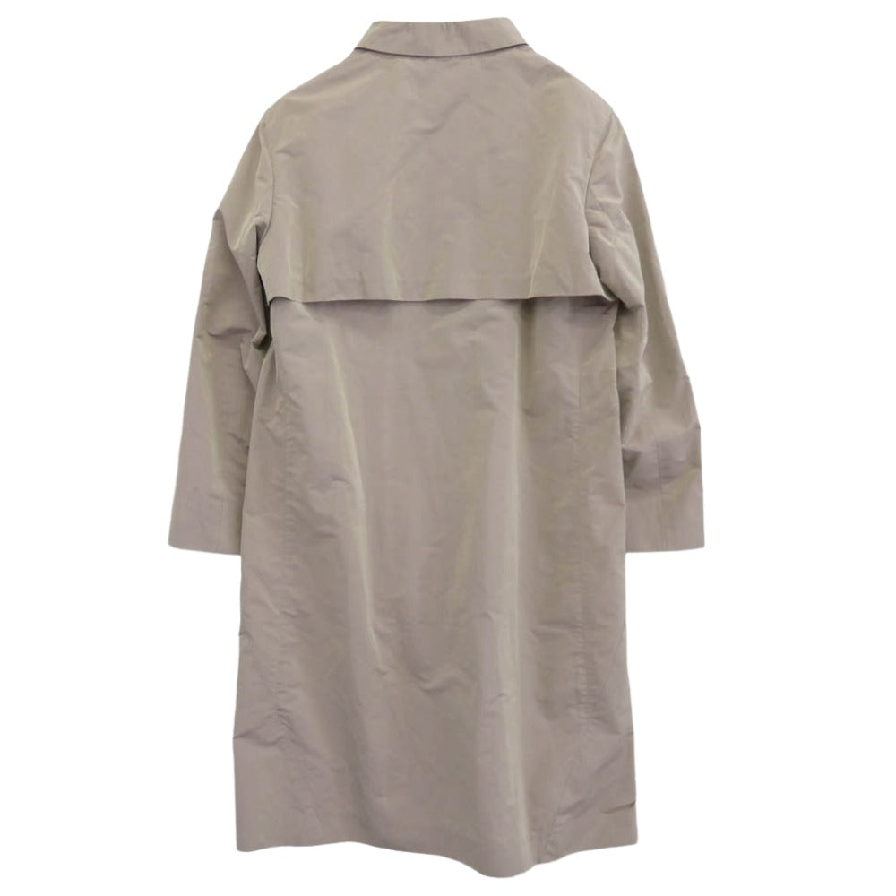 JIL SANDER ジルサンダー イタリア製 シルク混 玉虫 光沢 ステンカラー コート ベージュ系 36【中古】