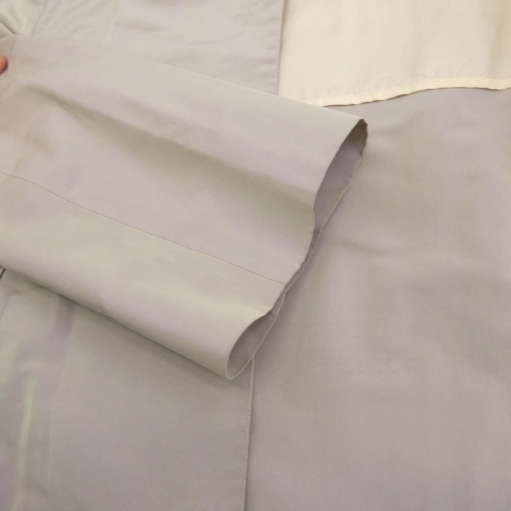 JIL SANDER ジルサンダー イタリア製 シルク混 玉虫 光沢 ステンカラー コート ベージュ系 36【中古】