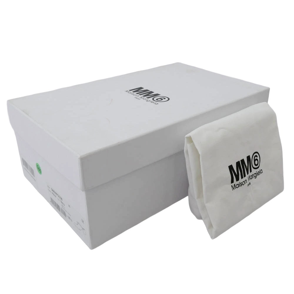 MAISON MARGIELA メゾンマルジェラ 20SS S66WP0008 MM6 Mules フロントジップ ダメージ ユーズド加工 ミュール パンプス ブラック系 35.5【極上美品】【中古】