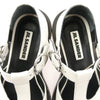 JIL SANDER ジルサンダー JS36055A Tバー ストラップ レザー シューズ ホワイト系 35【極上美品】【中古】