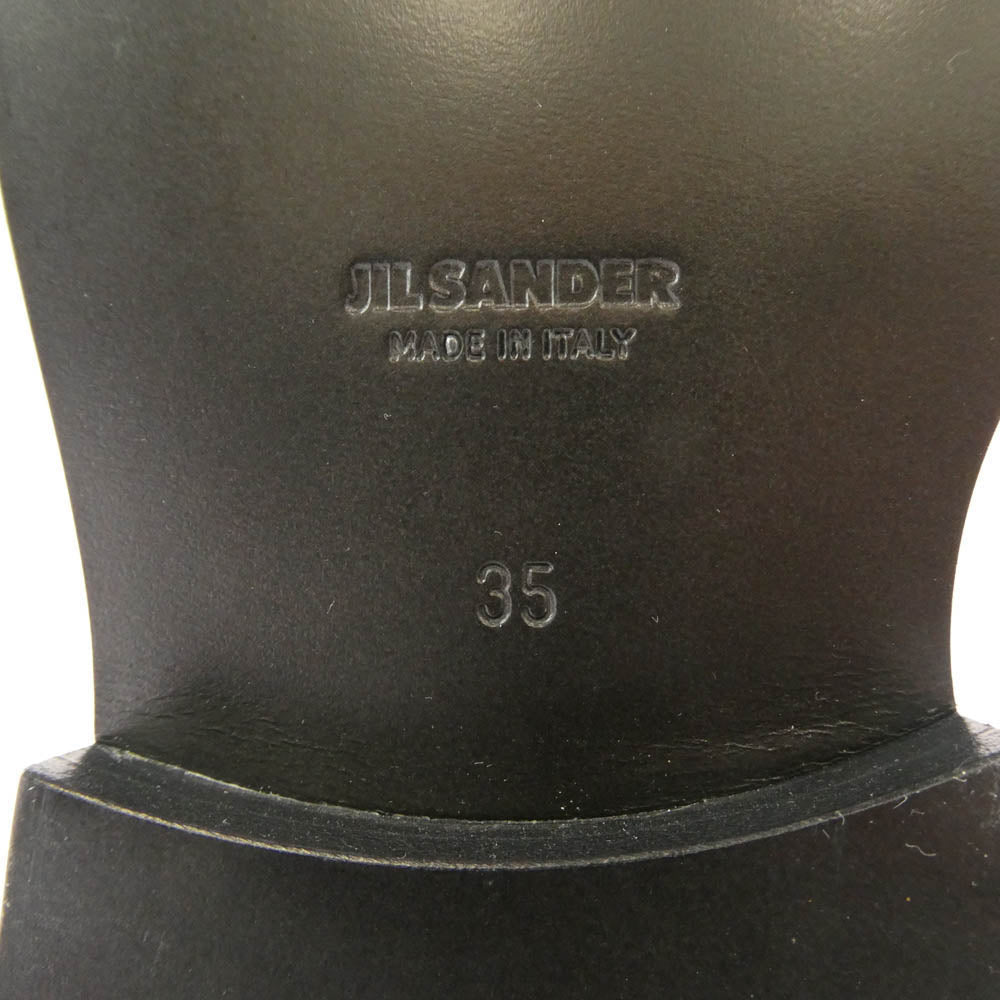 JIL SANDER ジルサンダー JS36055A Tバー ストラップ レザー シューズ ホワイト系 35【極上美品】【中古】