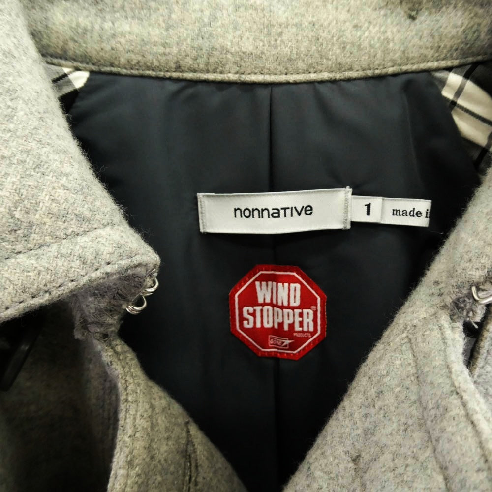 nonnative ノンネイティブ 15AW NN-JU2809 SAILER COAT WIN DOUBLE MELTON WITH WINDSTOPPER セーラー ウィン ダブル メルトン ウィズ ウィンドストッパー コート グレー系 1【中古】