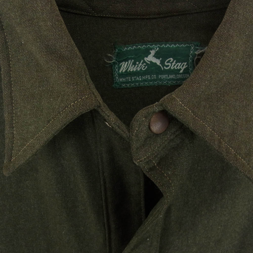 ホワイトスタッグ 50s Vintage ヴィンテージ ウール ハンティング ブルゾン マッキーノクルーザー コート ジャケット カーキ系 サイズ表記無【中古】