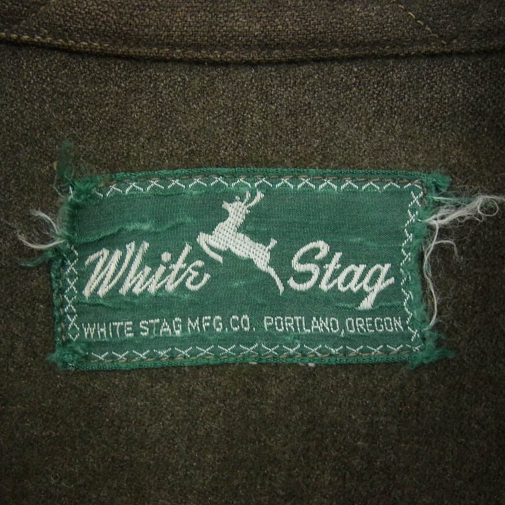 ホワイトスタッグ 50s Vintage ヴィンテージ ウール ハンティング ブルゾン マッキーノクルーザー コート ジャケット カーキ系 サイズ表記無【中古】