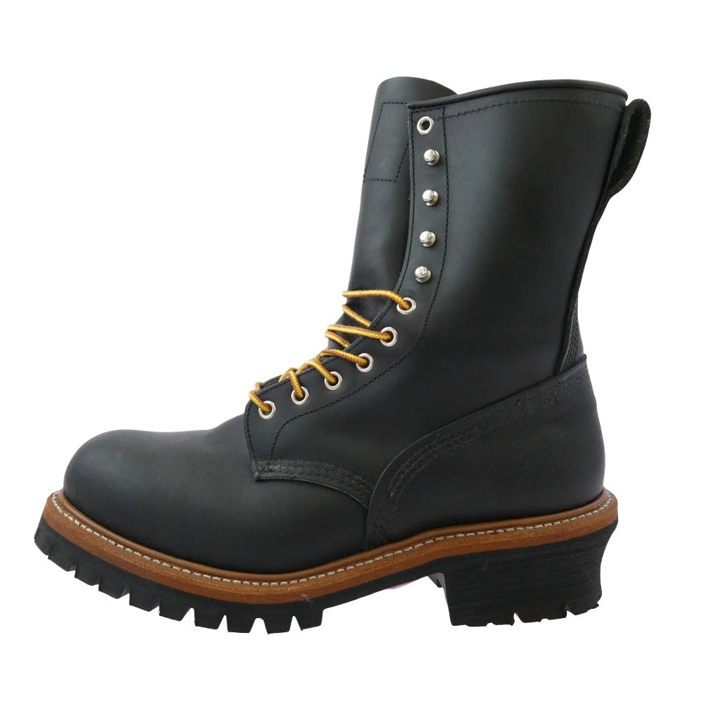 RED WING レッドウィング 8210 RED WING LOGGER BOOTS ロガー ブーツ Vibram ビブラムソール USA製 ブーツ ブラック系 9.5D【美品】【中古】