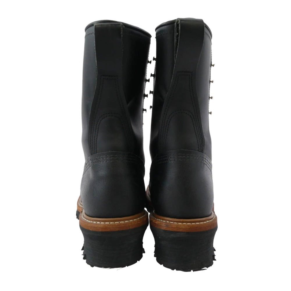 RED WING レッドウィング 8210 RED WING LOGGER BOOTS ロガー ブーツ Vibram ビブラムソール USA製 ブーツ ブラック系 9.5D【美品】【中古】