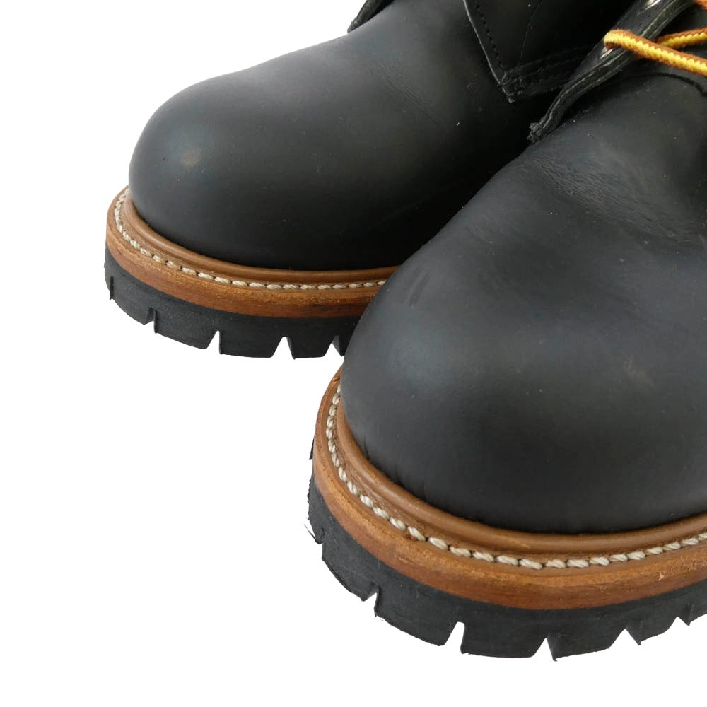 RED WING レッドウィング 8210 RED WING LOGGER BOOTS ロガー ブーツ Vibram ビブラムソール USA製 ブーツ ブラック系 9.5D【美品】【中古】