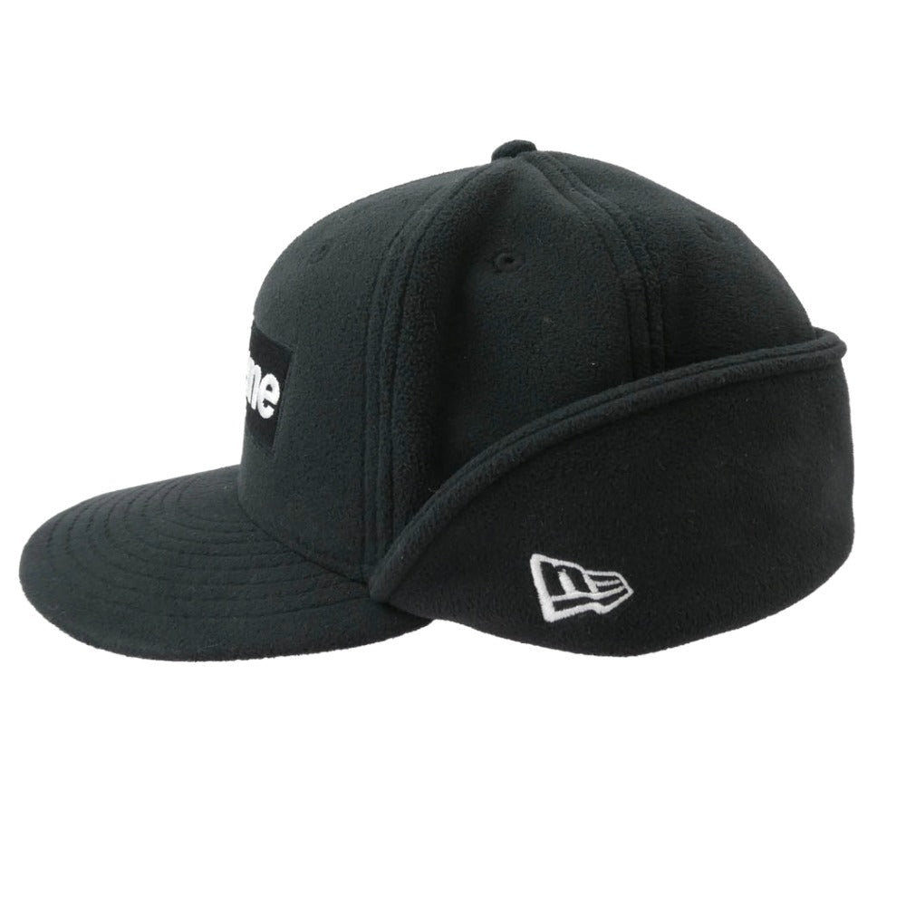 Supreme シュプリーム 17AW Polartec Ear Flap New Era ポーラテック イヤーフラップ ニューエラ ボックスロゴ キャップ 帽子 ブラック系 60.6cm【中古】