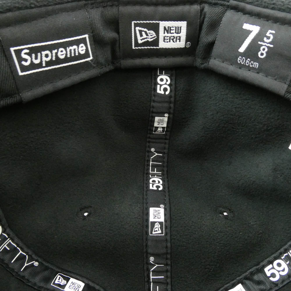 Supreme シュプリーム 17AW Polartec Ear Flap New Era ポーラテック イヤーフラップ ニューエラ ボックスロゴ キャップ 帽子 ブラック系 60.6cm【中古】