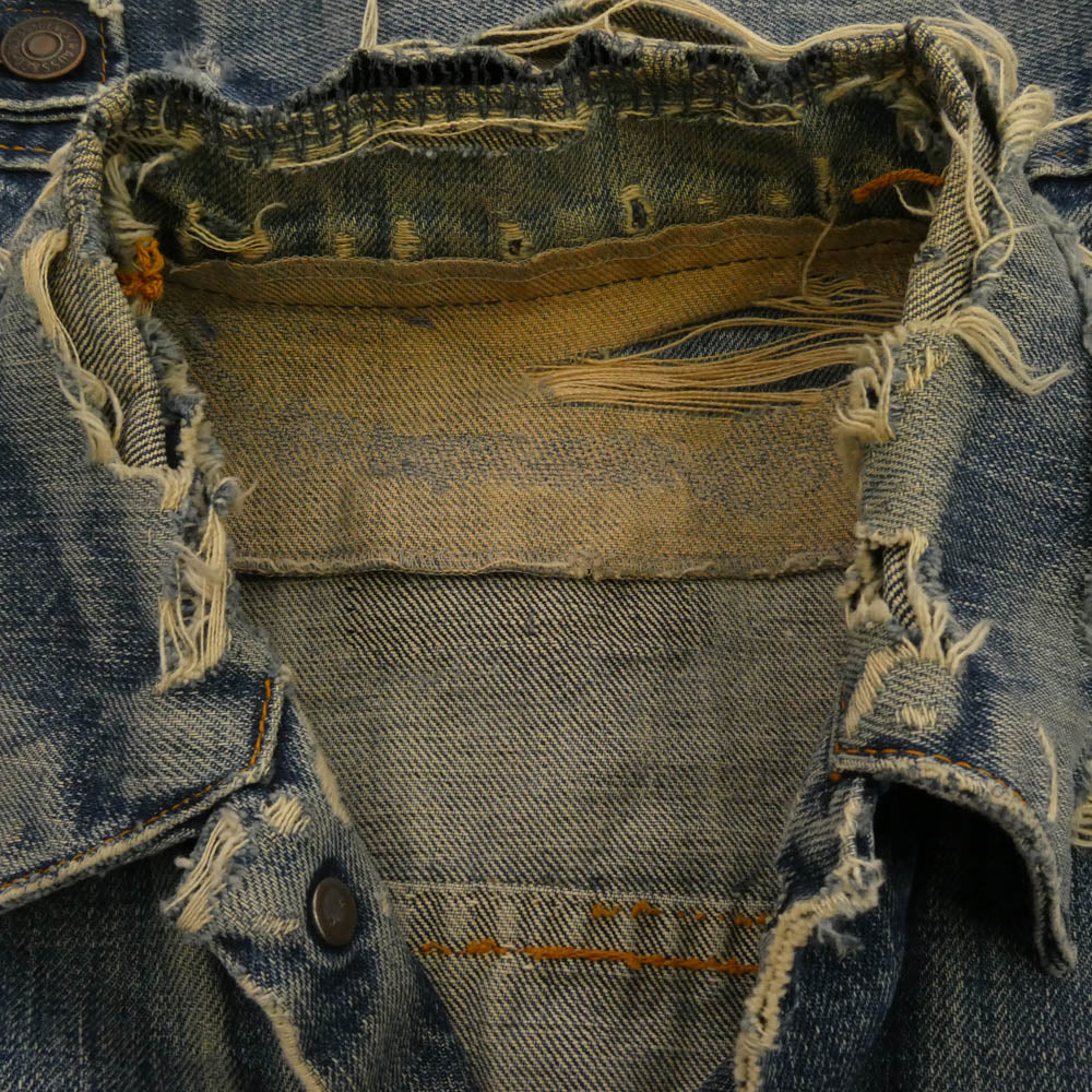 Levi's リーバイス 60s 70s 70505 4th BIGE ボタン裏刻印525 デニムジャケット インディゴブルー系【中古】