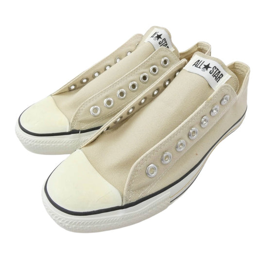 CONVERSE コンバース ヴィンテージ 90s USA製 ALL STAR LOW LT.CHINO オールスター キャンバス ロー スニーカー ベージュ系 US8.5【中古】