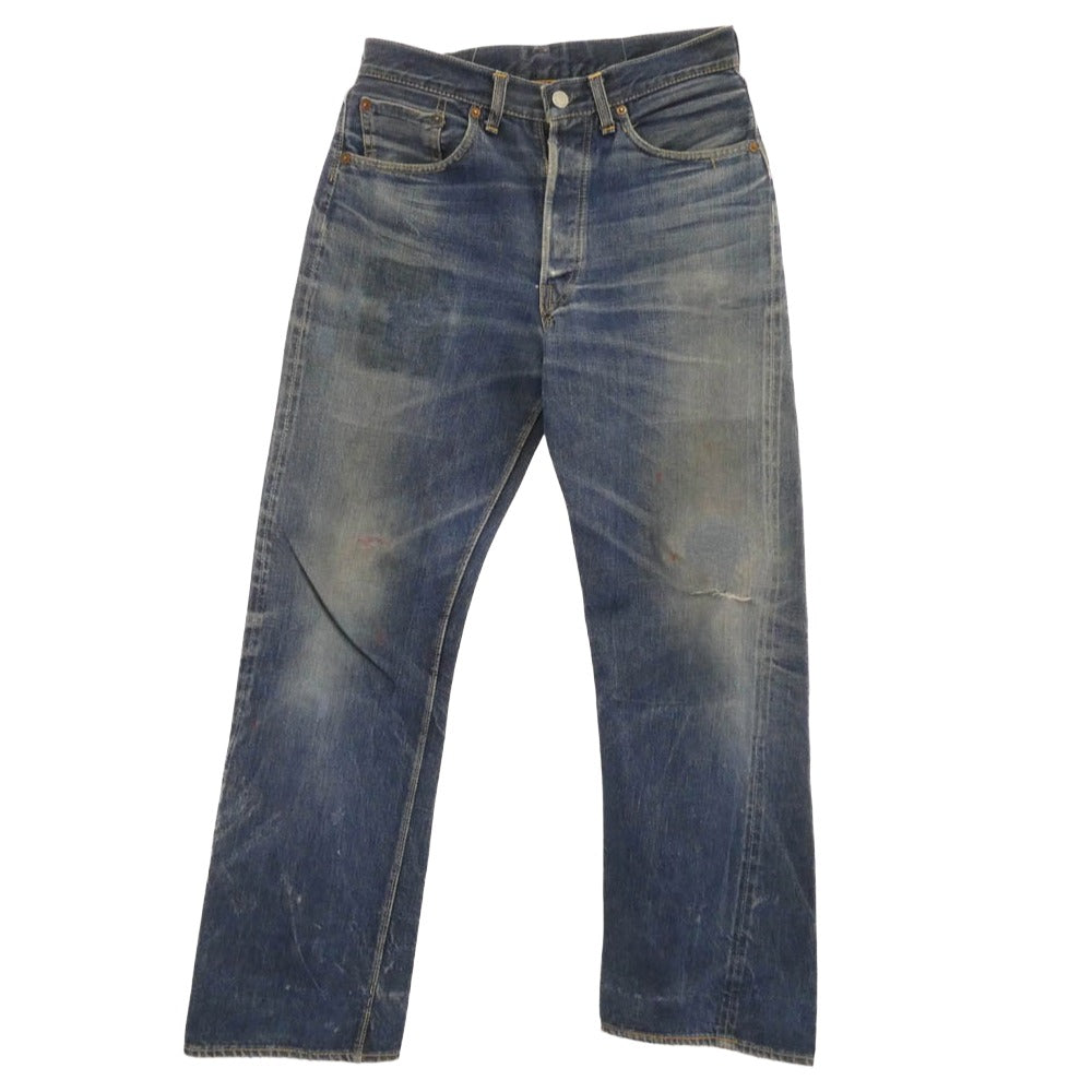 Levi's リーバイス ヴィンテージ 50s 1953モデル 501XX 両面均等V 鉄製銅メッキリベット 通常R センターループ インディゴブルー系 W30inch程度【中古】