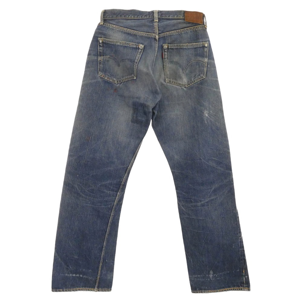 Levi's リーバイス ヴィンテージ 50s 1953モデル 501XX 両面均等V 鉄製銅メッキリベット 通常R センターループ インディゴブルー系 W30inch程度【中古】