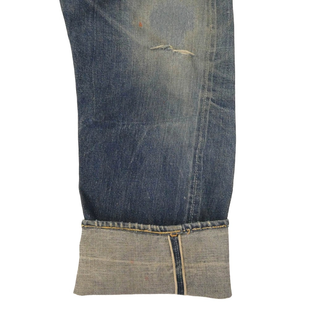 Levi's リーバイス ヴィンテージ 50s 1953モデル 501XX 両面均等V 鉄製銅メッキリベット 通常R センターループ インディゴブルー系 W30inch程度【中古】