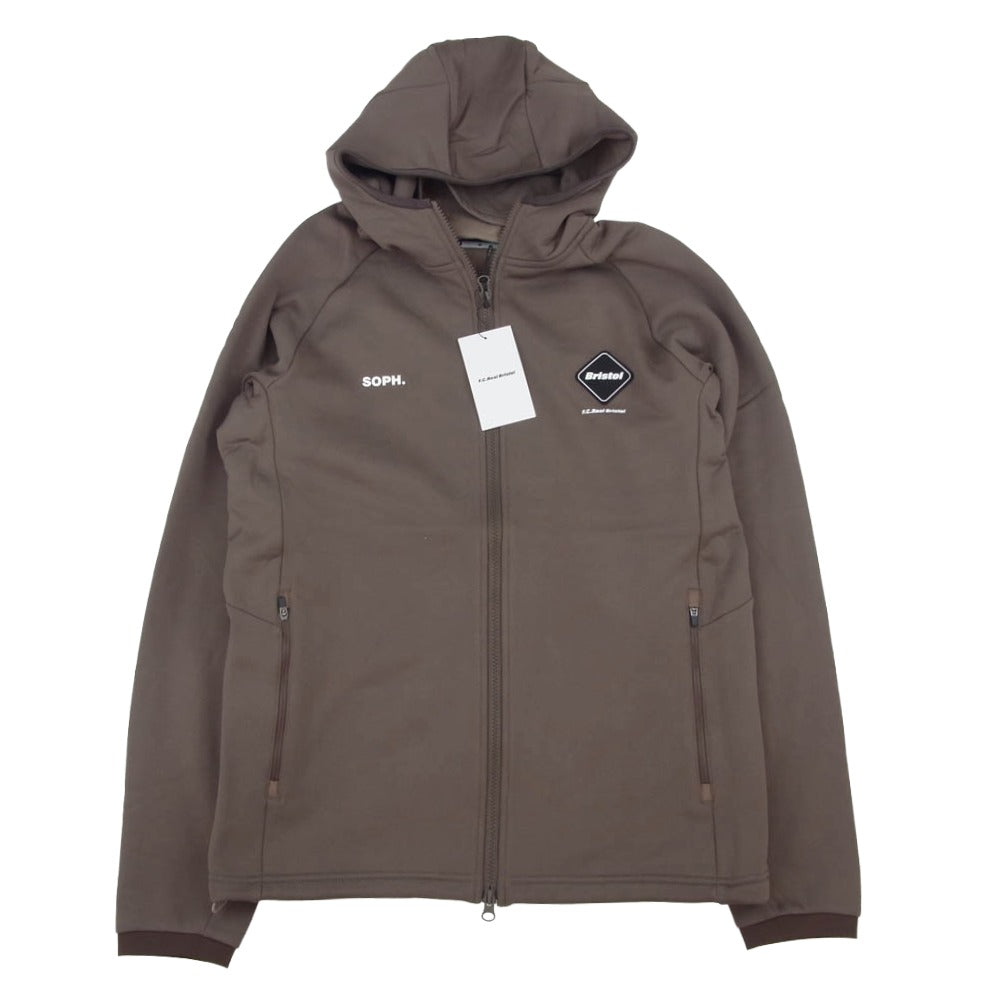 F.C.R.B. エフシーアールビー FCRB-252030 STRETCH FLEECE GAITER HOODIE ストレッチ フリース フーディー パーカー モカ M【新古品】【未使用】【中古】