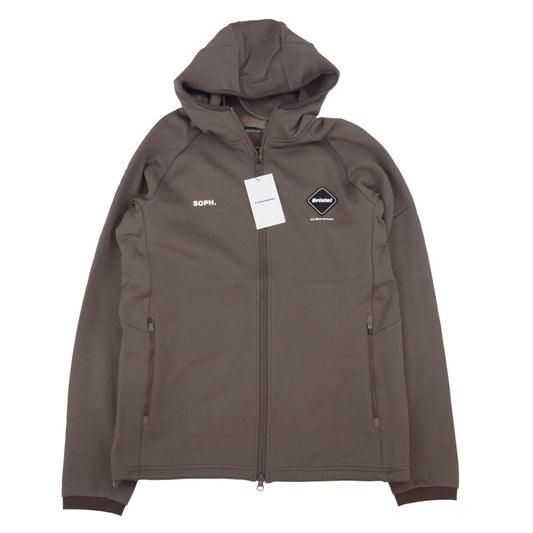 F.C.R.B. エフシーアールビー FCRB-252030 STRETCH FLEECE GAITER HOODIE ストレッチ フリース フーディー パーカー モカ M【新古品】【未使用】【中古】