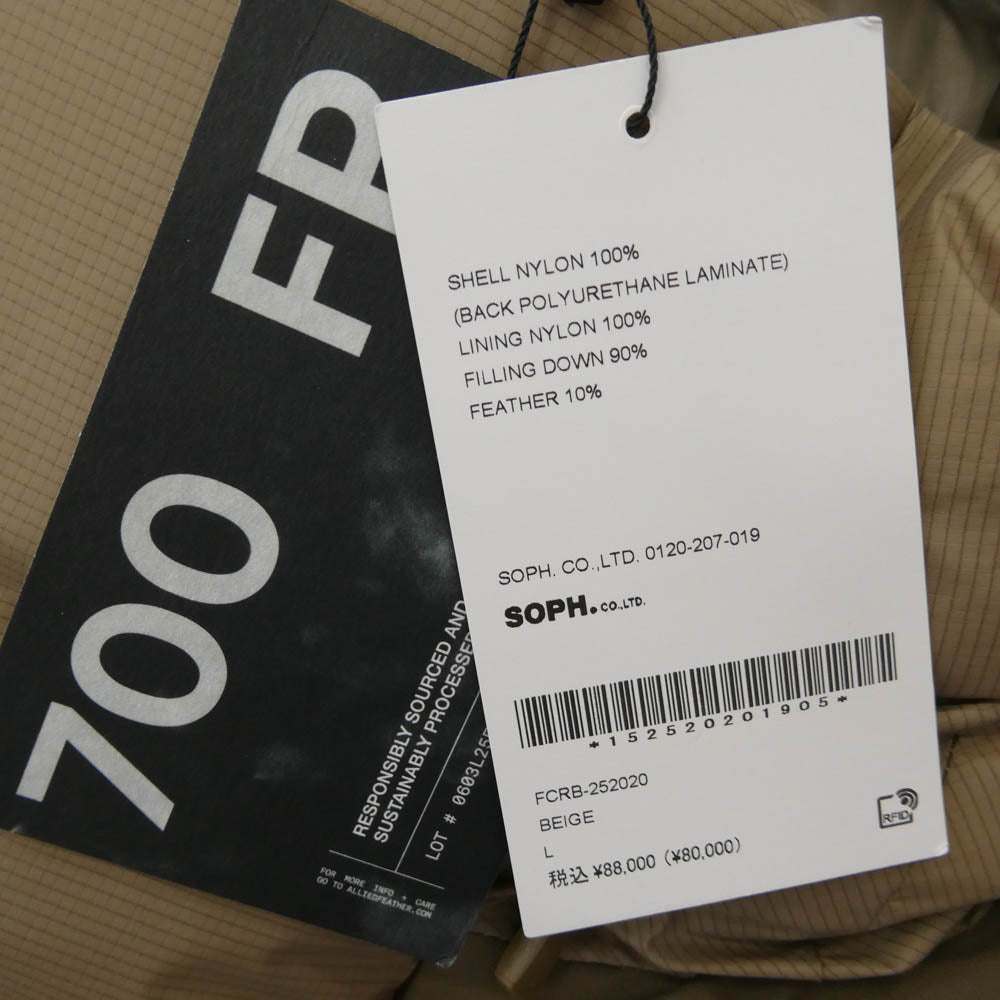 F.C.R.B. エフシーアールビー FCRB-252020 FIELD DOWN PARKA フィールド ダウン パーカー ジャケット ベージュ系 L【新古品】【未使用】【中古】