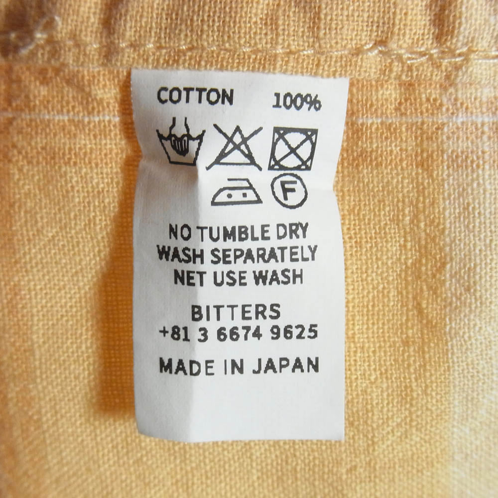 ジーアンドエフ・コー オープンカラー チェック シャツ オレンジ系 36【中古】