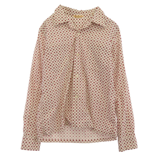 BUTCHER PRODUCTS ブッチャープロダクツ CREST SHIRT クレスト 長袖 シャツ ホワイト系 レッド系 14.5【中古】