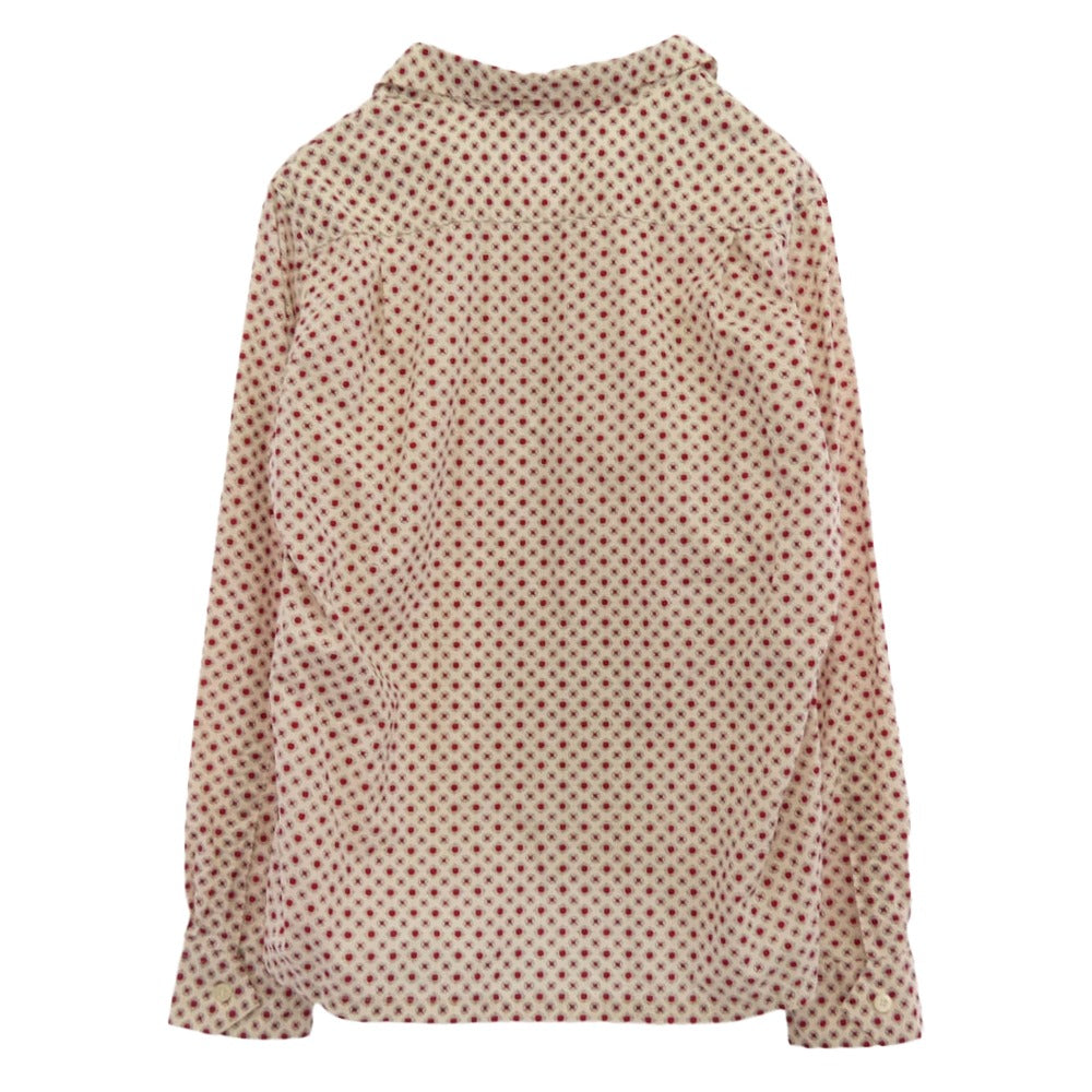 BUTCHER PRODUCTS ブッチャープロダクツ CREST SHIRT クレスト 長袖 シャツ ホワイト系 レッド系 14.5【中古】