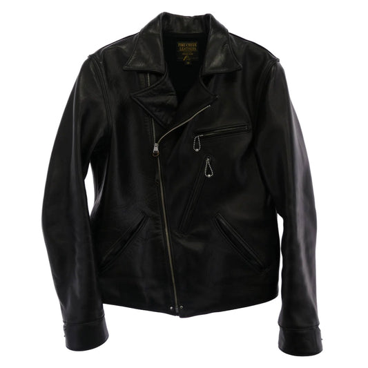 FINE CREEK LEATHERS ファインクリークレザー 30's Sports Jacket Nowk スポーツジャケット ノーク レザー ライダース ジャケット ブラック系 38【美品】【中古】