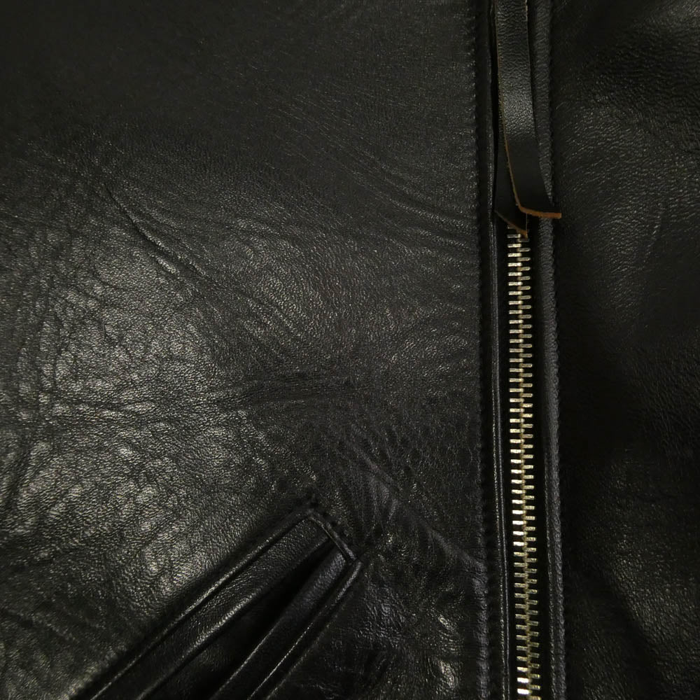 FINE CREEK LEATHERS ファインクリークレザー 30's Sports Jacket Nowk スポーツジャケット ノーク レザー ライダース ジャケット ブラック系 38【美品】【中古】