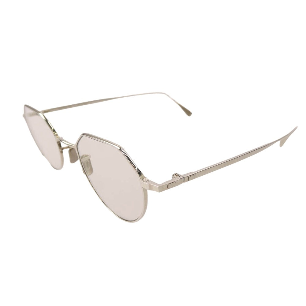 EYEVAN7285 アイヴァン7285 177 c.800 メタル フレーム アイウェア 眼鏡 シルバー系 46 □ 22-141【中古】
