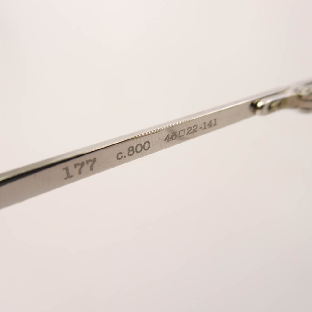 EYEVAN7285 アイヴァン7285 177 c.800 メタル フレーム アイウェア 眼鏡 シルバー系 46 □ 22-141【中古】