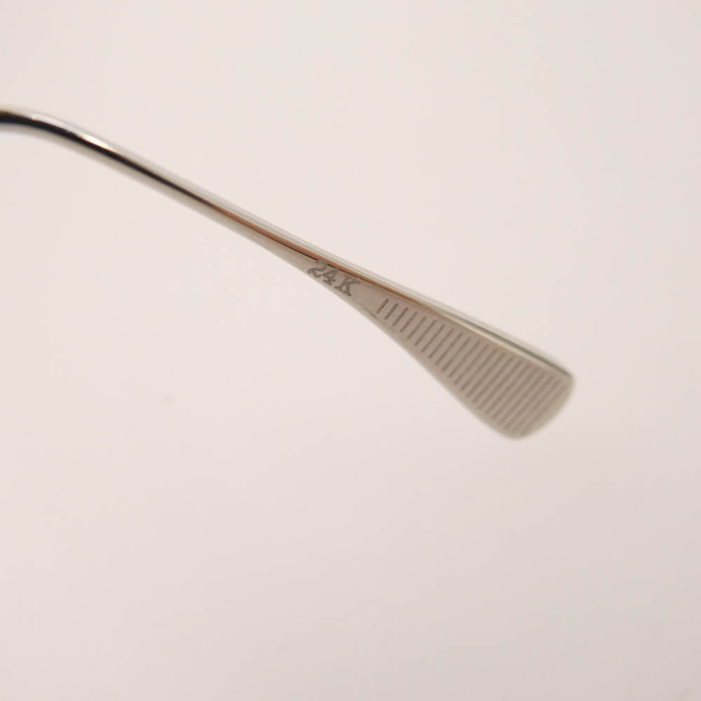 EYEVAN7285 アイヴァン7285 177 c.800 メタル フレーム アイウェア 眼鏡 シルバー系 46 □ 22-141【中古】