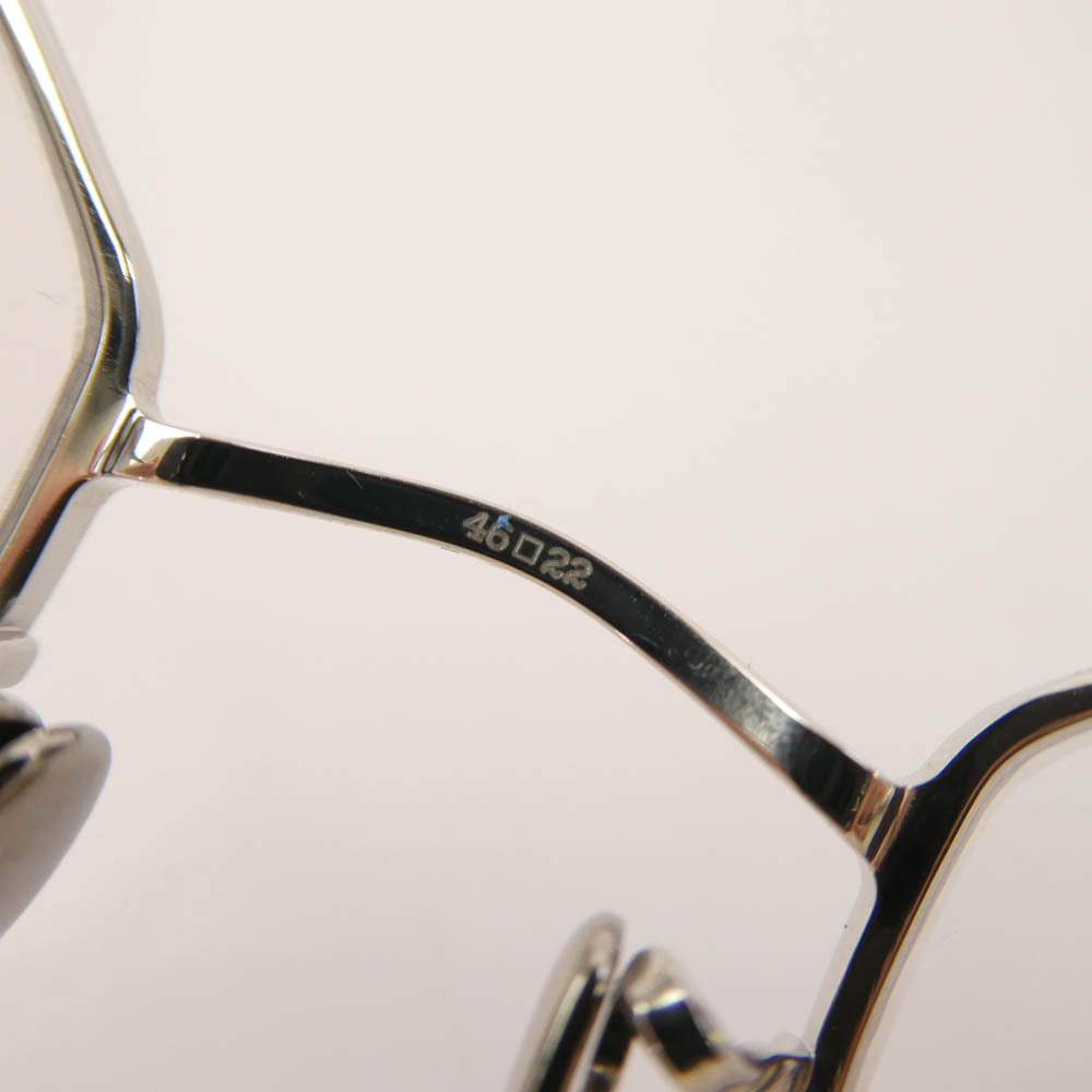 EYEVAN7285 アイヴァン7285 177 c.800 メタル フレーム アイウェア 眼鏡 シルバー系 46 □ 22-141【中古】