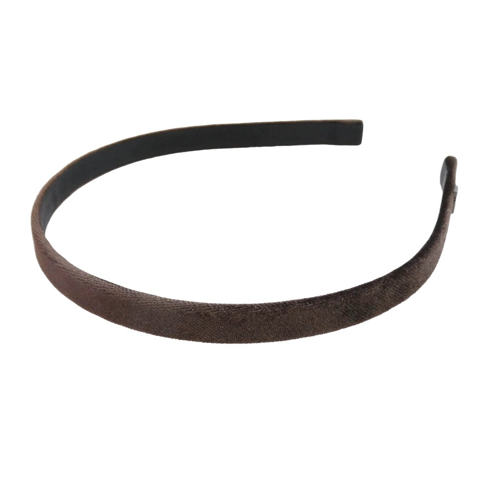 ザヘアバートウキョウ 25AW 25F-THHH-096 シャイニー ベルベット ベーシック ヘアバンド カチューシャ ブラウン系【中古】