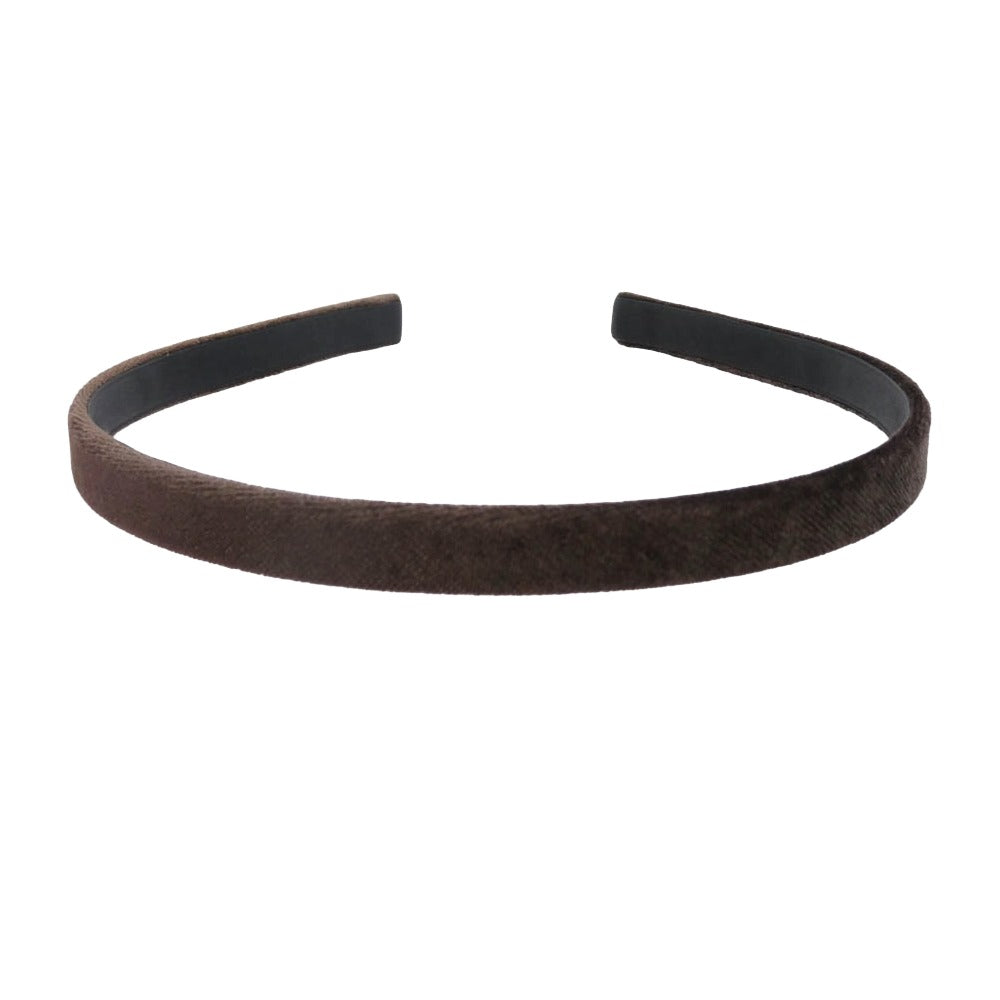 ザヘアバートウキョウ 25AW 25F-THHH-096 シャイニー ベルベット ベーシック ヘアバンド カチューシャ ブラウン系【中古】