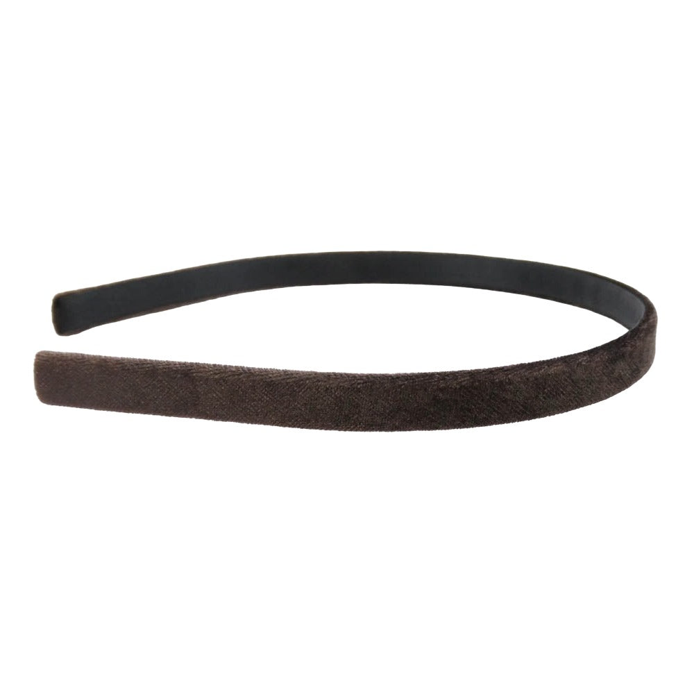 ザヘアバートウキョウ 25AW 25F-THHH-096 シャイニー ベルベット ベーシック ヘアバンド カチューシャ ブラウン系【中古】